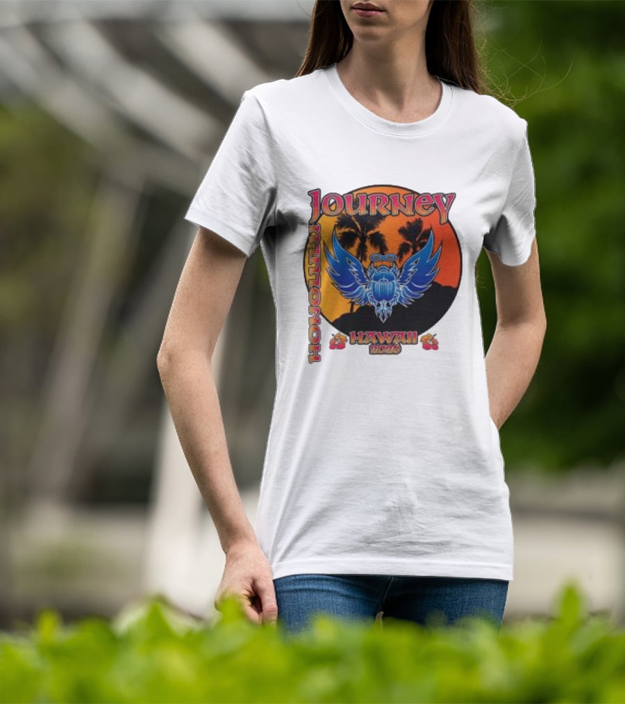 Journey Hawaii 2020 Event Vintage Style Palm Tree And Scarab T-Shirt