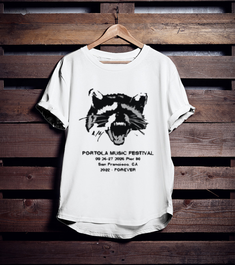 Portola Music Festival Forever Feral 2026 Lineup Cat T-Shirt