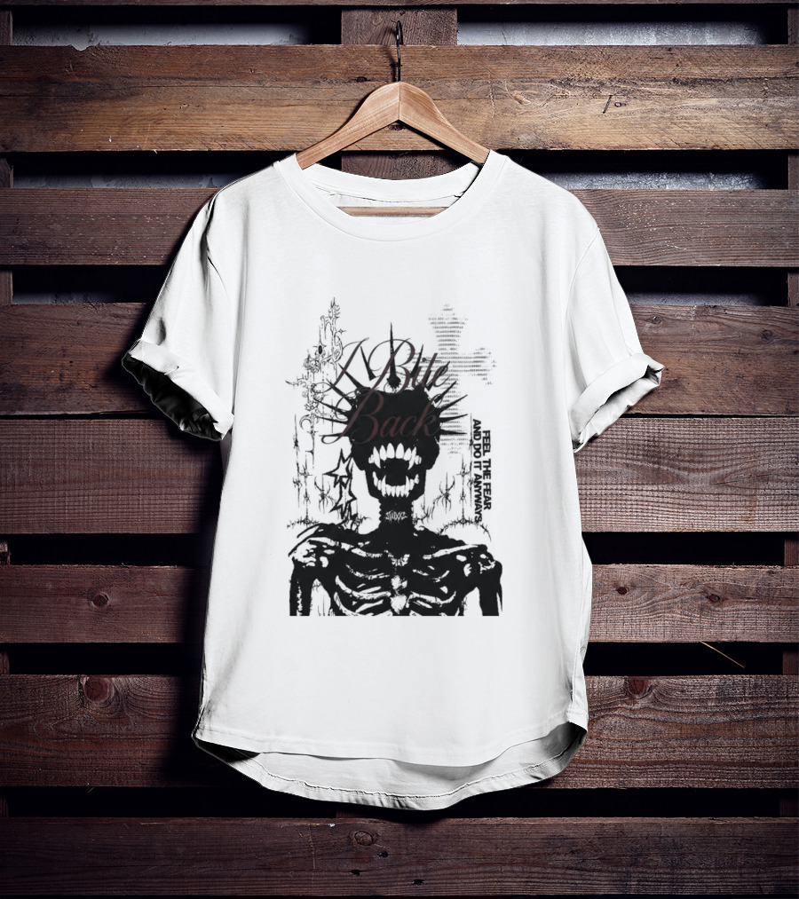 Swixxz Bite Back Jumbo Skeleton Cross T-Shirt