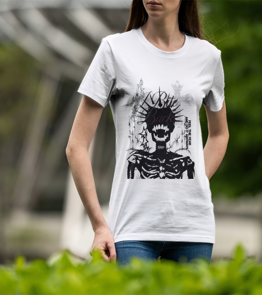 Swixxz Bite Back Jumbo Skeleton Cross T-Shirt