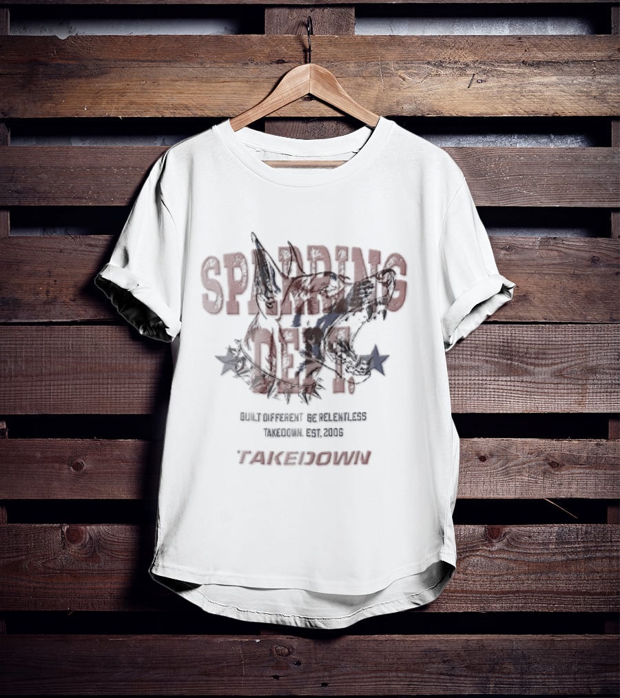 Takedown Sparring Dept Snarling Dog Be Relentless Est 2006 Built Different T-Shirt