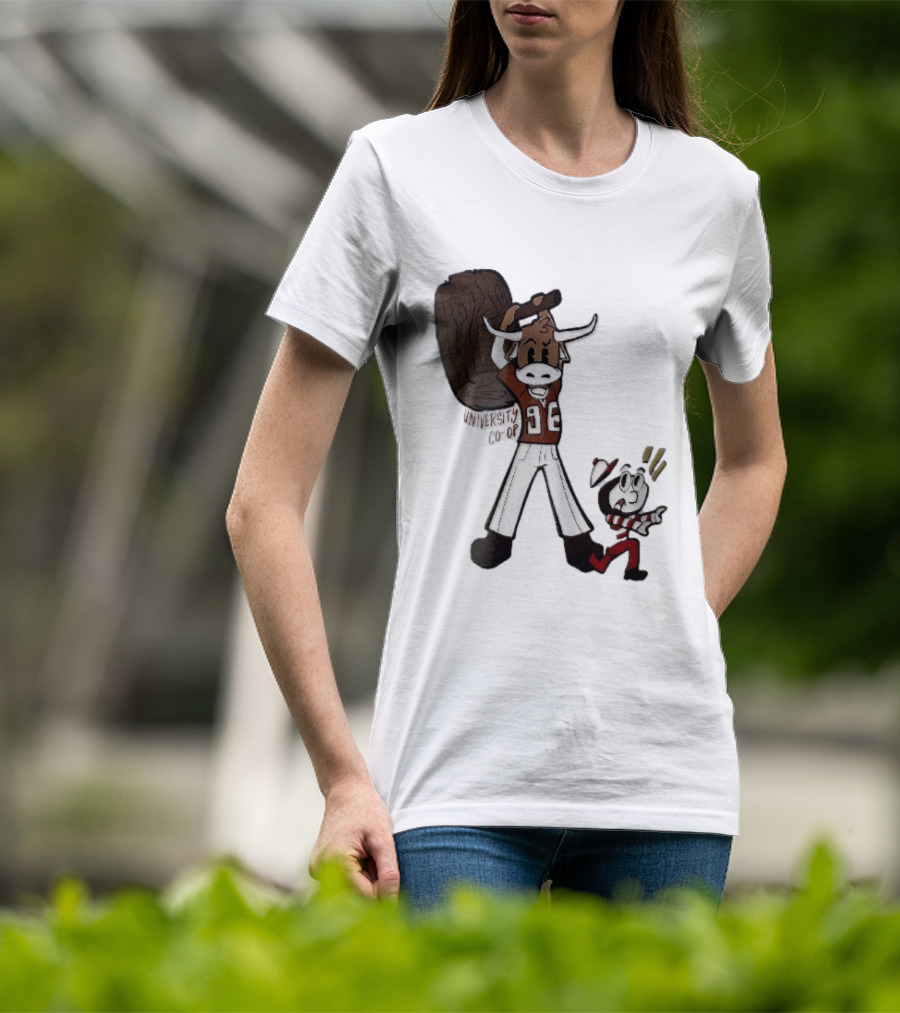 Texas Longhorns University Co Op Cartoon Longhorn 96 Football T-Shirt