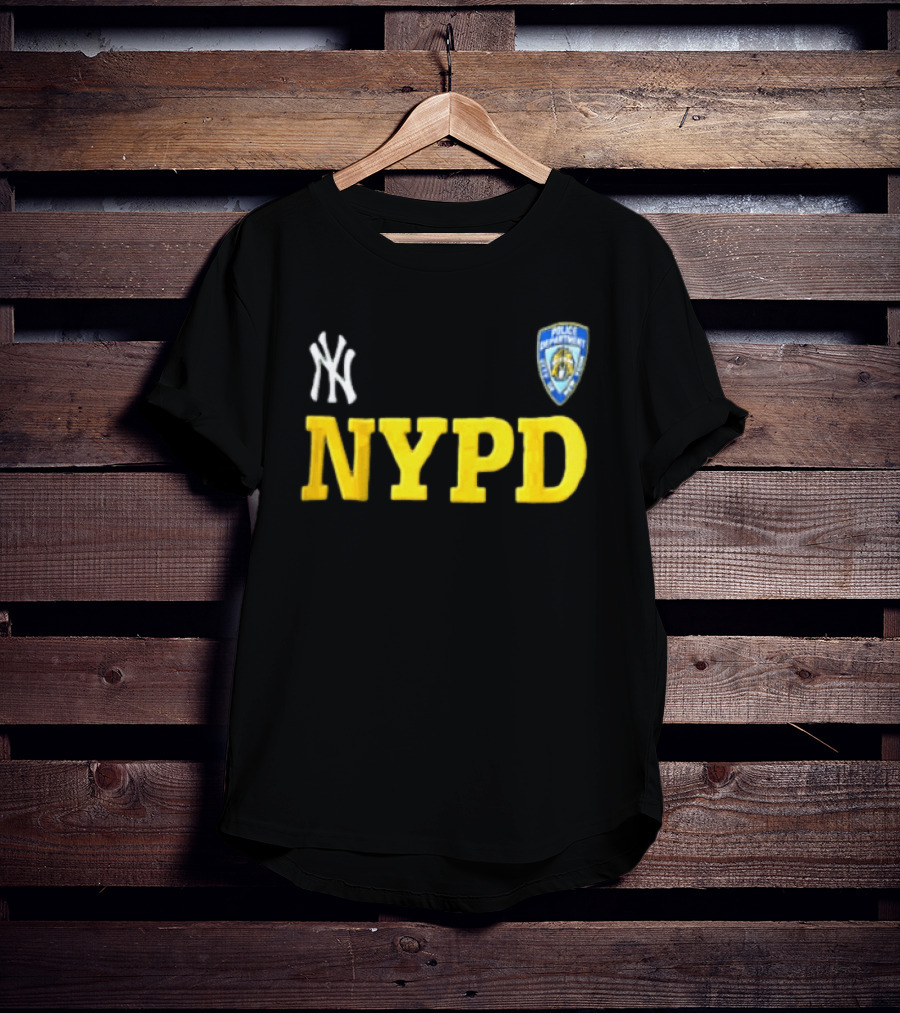 2026 New York Yankees NYPD Collaboration NY Logo And Police T-Shirt
