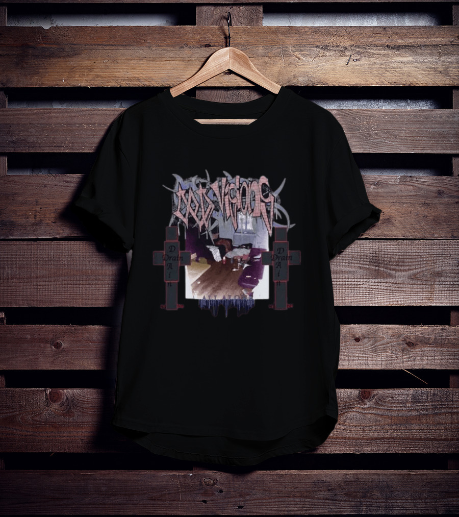 Bladee Cold Visions 32 Black Drain Gang Gothic Aesthetic T-Shirt