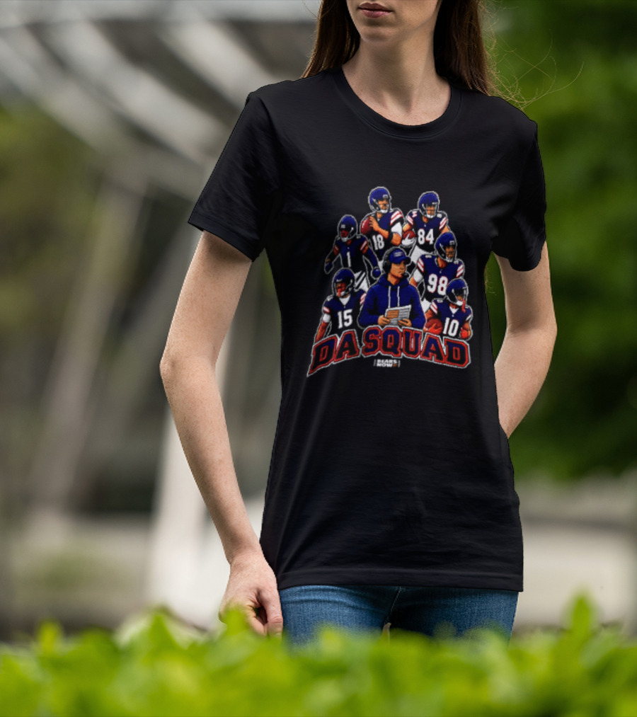 Da Squad Bears Now Team Players Huddle Formation T-Shirt
