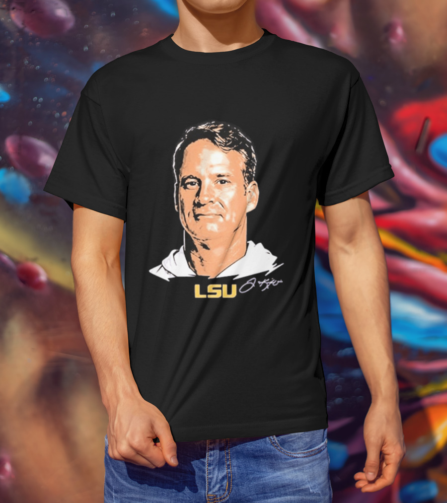 Lane Kiffin LSU Tigers Signature Big Head T-Shirt