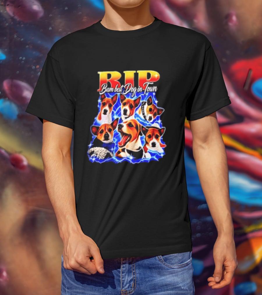 RIP Bam Best Dog In Town Jack Russells Lightning T-Shirt