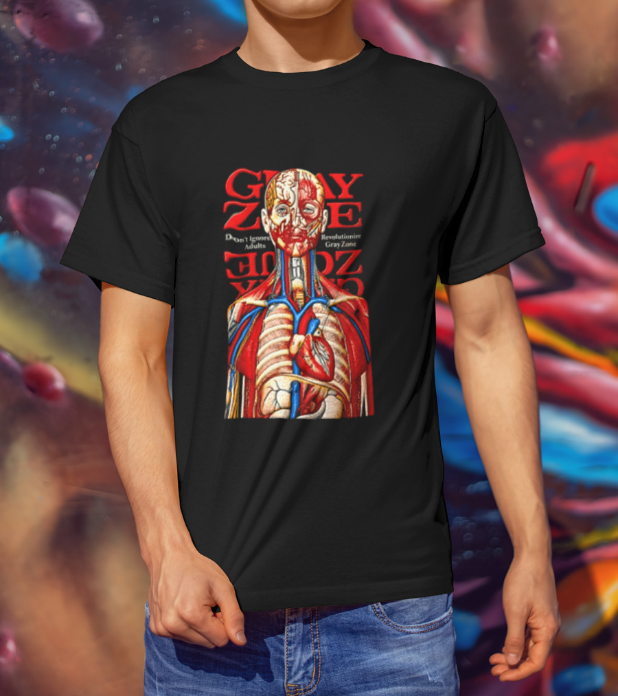 Grayzone Dont Ignore Revolutionize Anatomical Human Body Diagram T-Shirt
