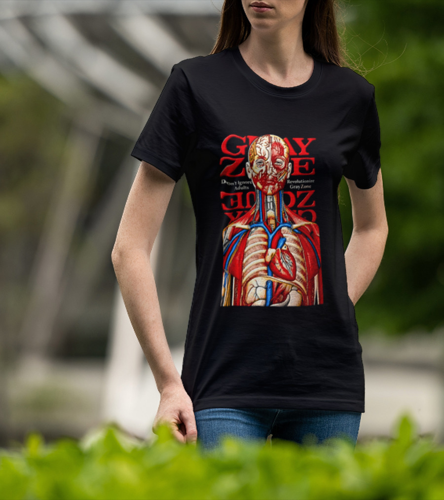 Grayzone Dont Ignore Revolutionize Anatomical Human Body Diagram T-Shirt
