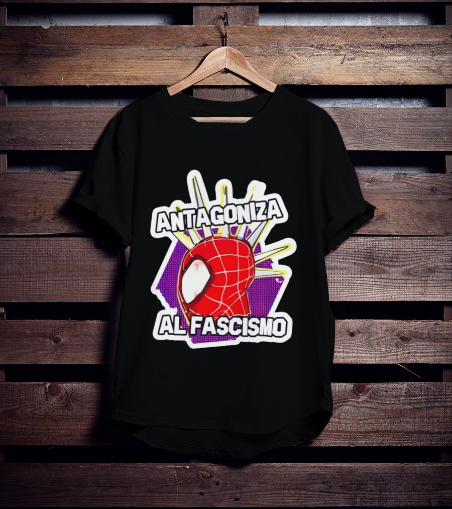 Antagoniza Al Fascismo Spider Man Anti Fascist T-Shirt