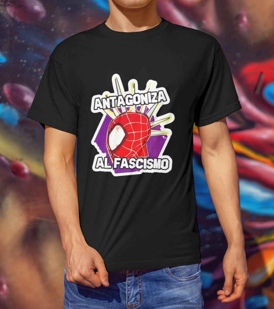 Antagoniza Al Fascismo Spider Man Anti Fascist T-Shirt