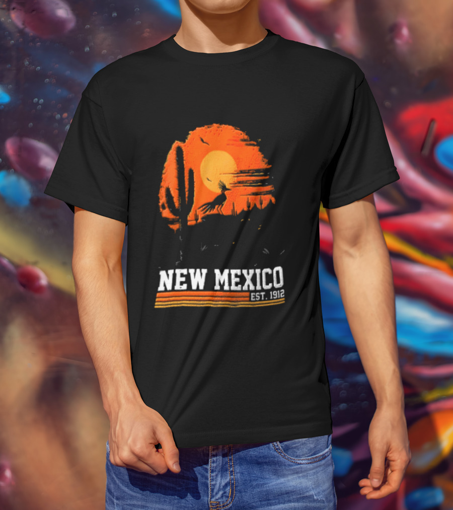 New Mexico Cactus Desert Vibes Est. 1912 Sun T-Shirt
