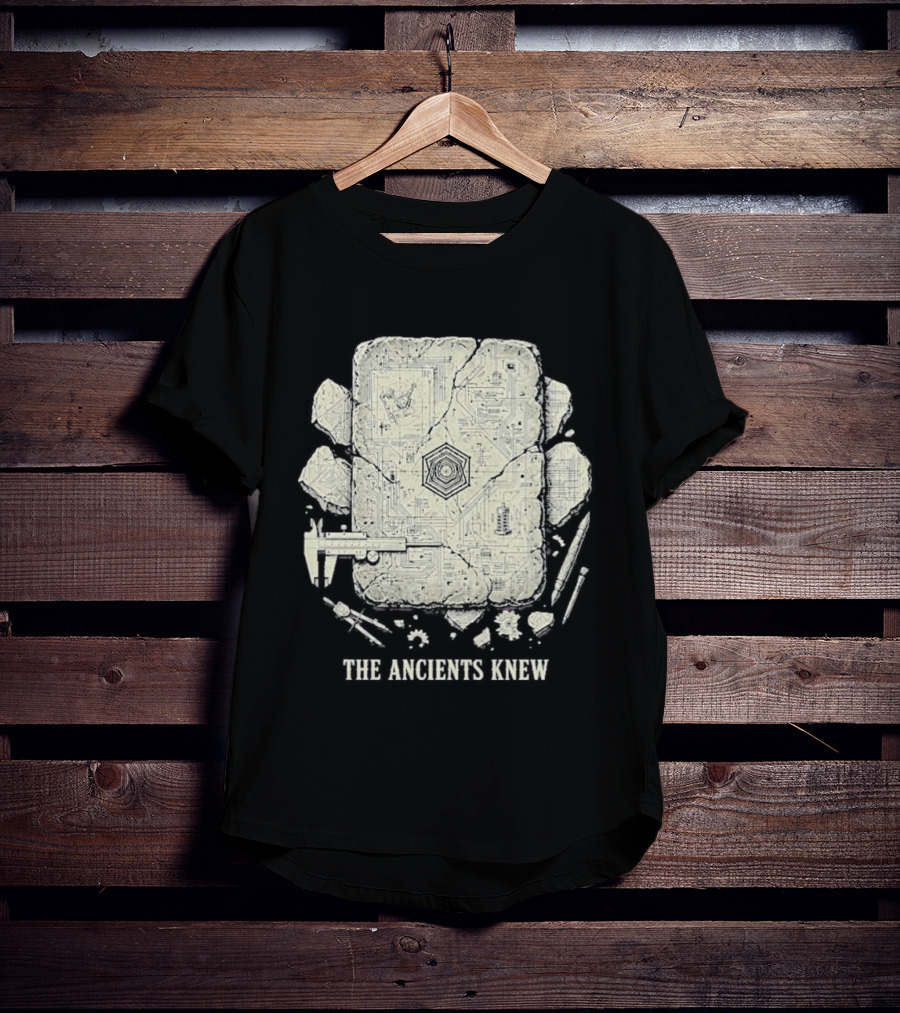The Ancients Knew Ancient Technology Archaeology Symbols And Tools T-Shirt