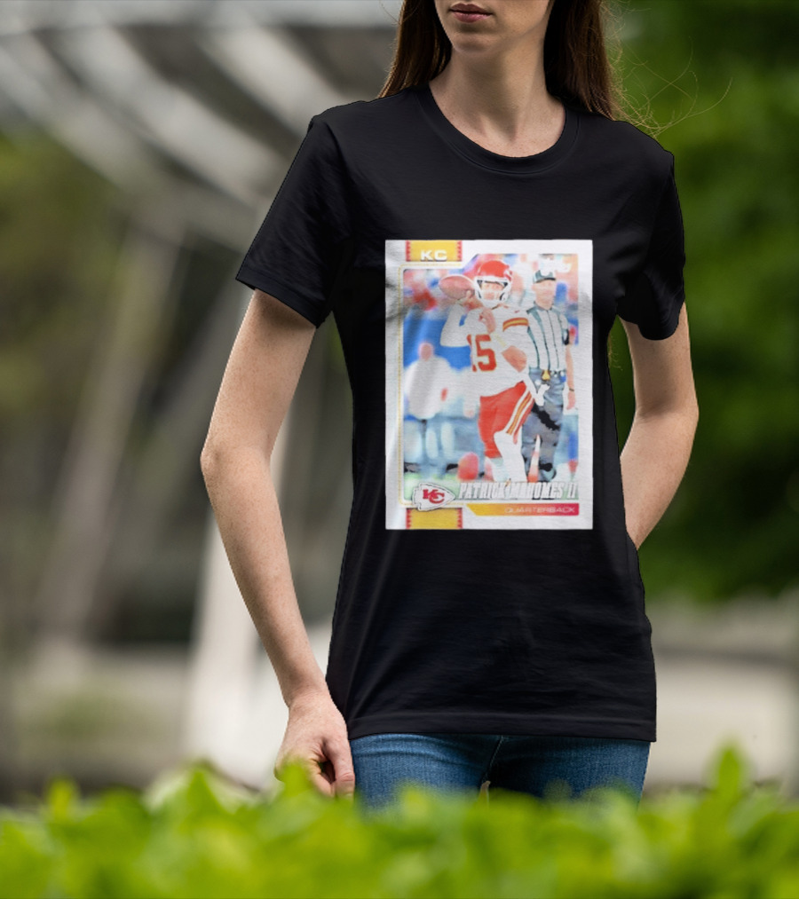Kansas City Chiefs Patrick Mahomes II 2026 Topps Football Quarterback Trading Card T-Shirt