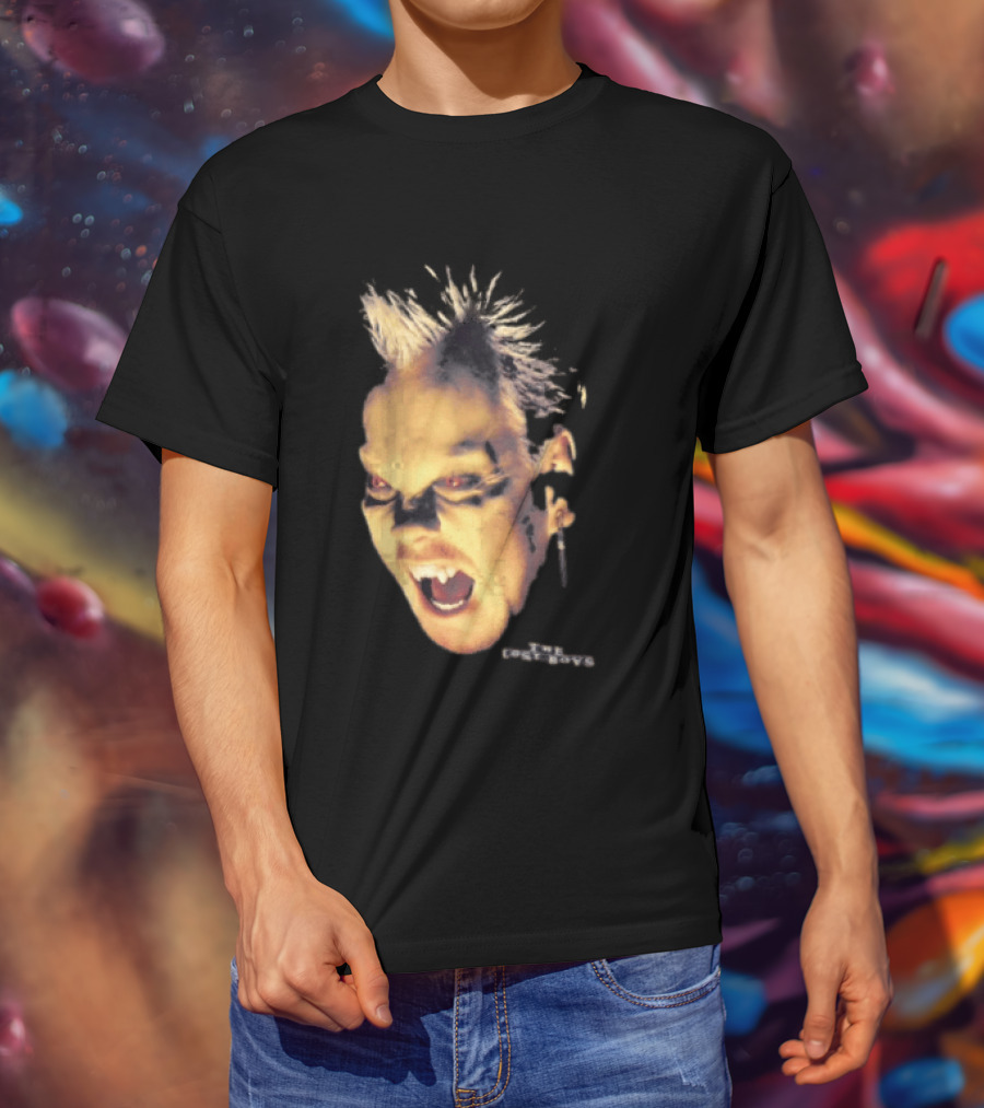 The Lost Boys David Vampire Face Silver Bullet Earring T-Shirt