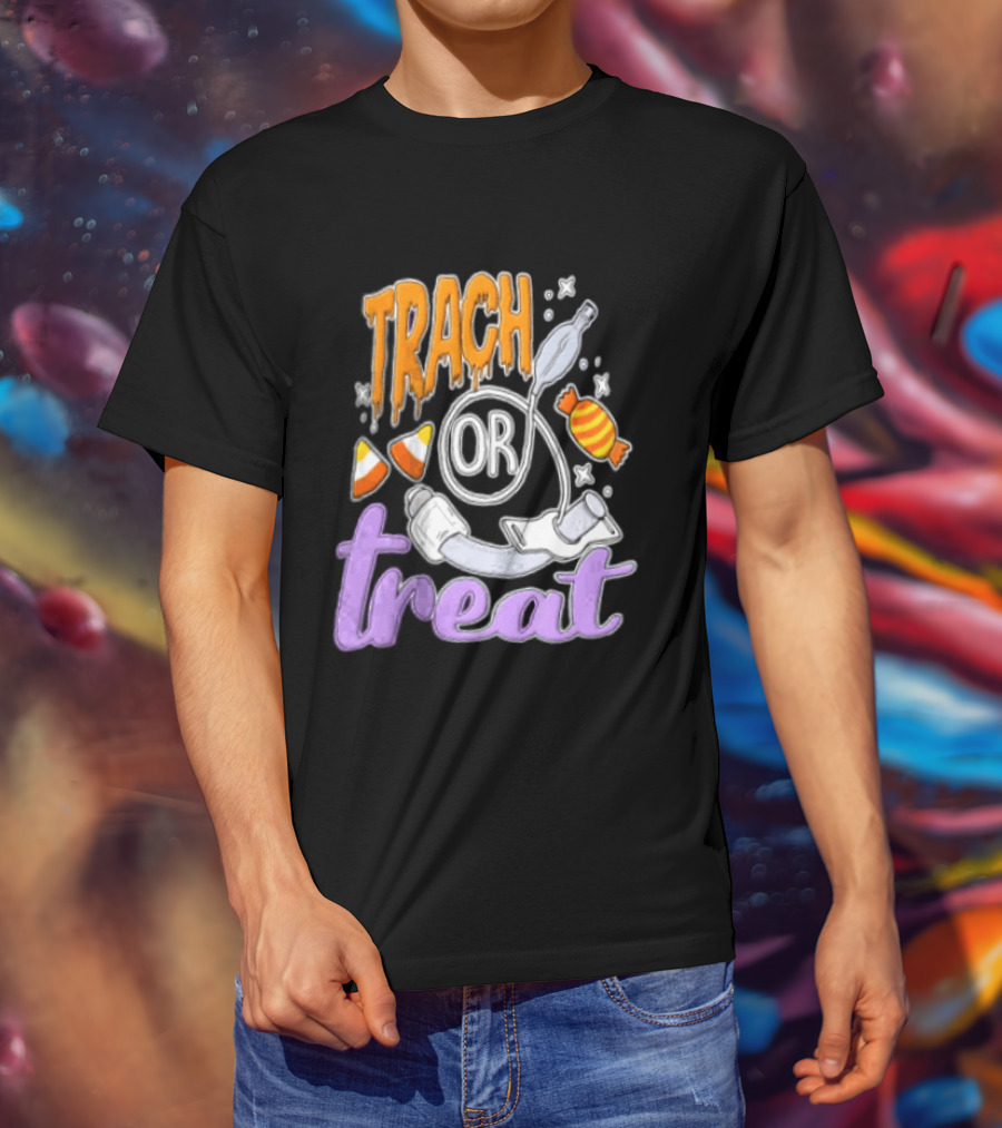 Trach Or Treat Halloween Tracheostomy Medical Candy T-Shirt