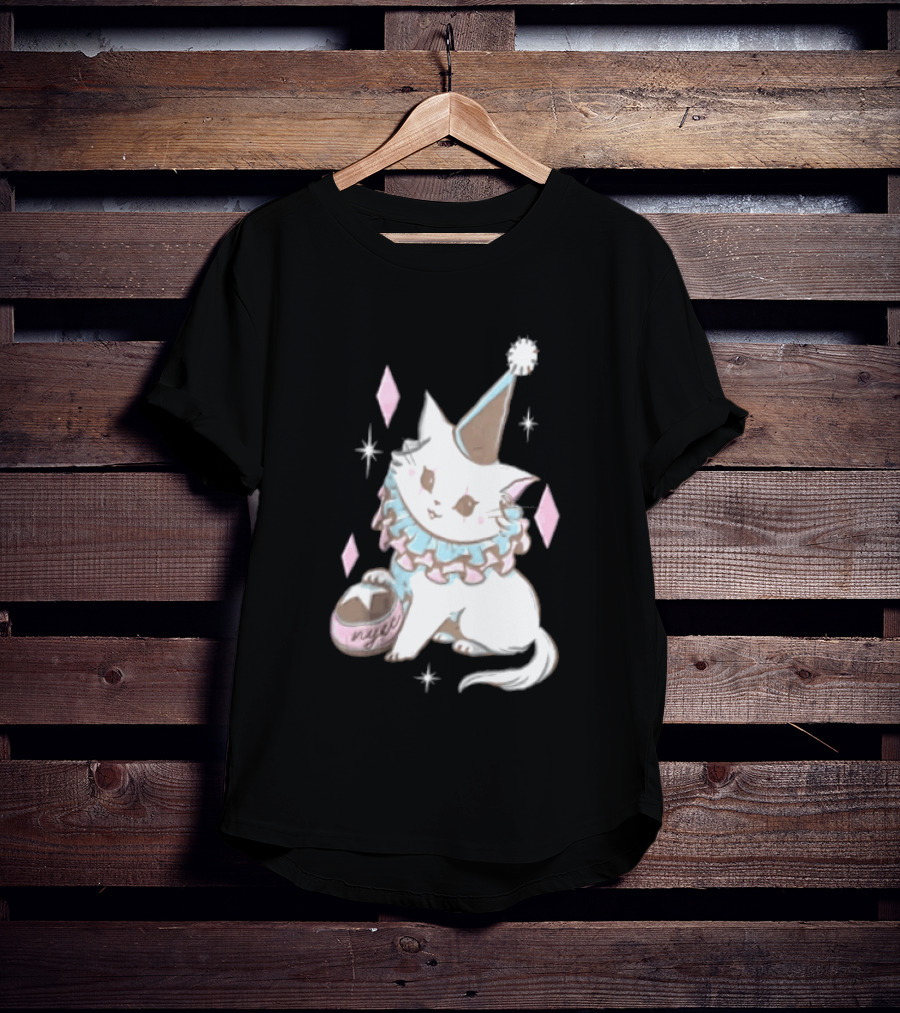 Popverse Superfans NYCC 2026 Mock Neck Cat Clown Nyeee T-Shirt
