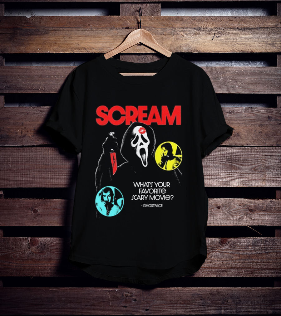 Scream Ghostface What's Your Favorite Scary Movie? T-Shirt