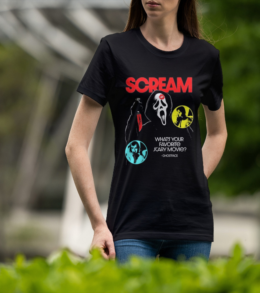 Scream Ghostface What's Your Favorite Scary Movie? T-Shirt