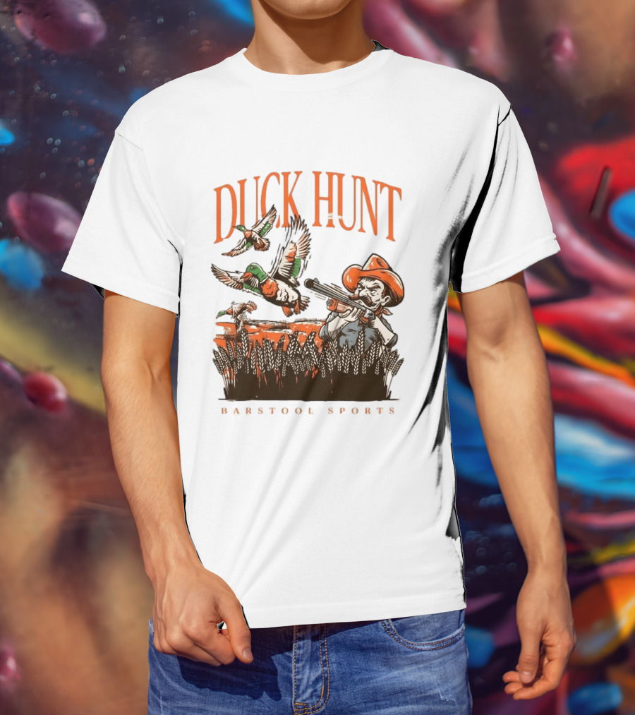 Duck Hunt Barstool Sports Vintage Hunting Scene T-Shirt