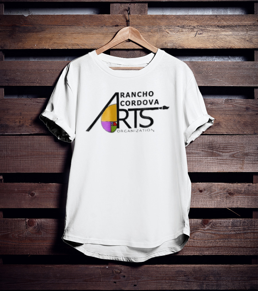 Rancho Cordova Arts Organization Paintbrush Fibonacci Golden Spiral T-Shirt
