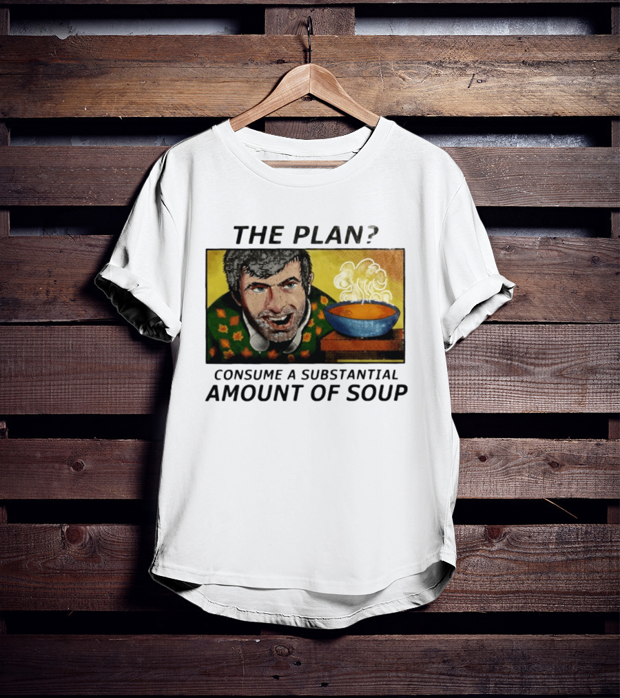 The Plan Consume A Substantial Amount Of Soup Retro Style Comic T-Shirt