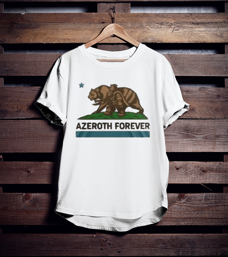 World Of Warcraft Azeroth Forever 2026 Special New California Republic Bear Warrior T-Shirt