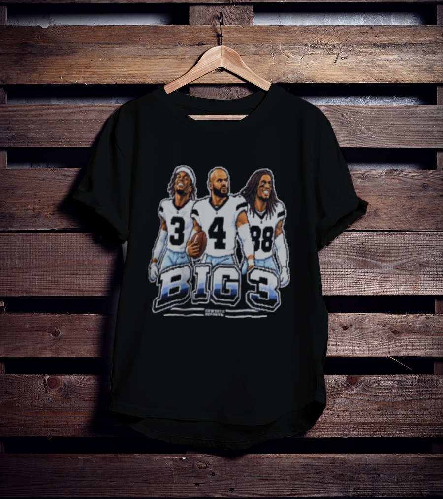 Dallas Cowboys Big 3 3 4 88 Cowboys Report T-Shirt