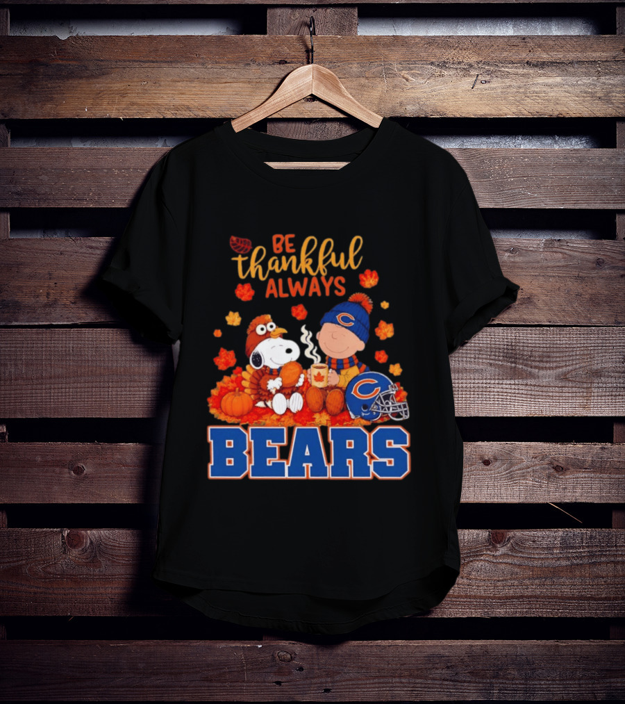 Be Thankful Always Snoopy And Charlie Brown Bears T-Shirt