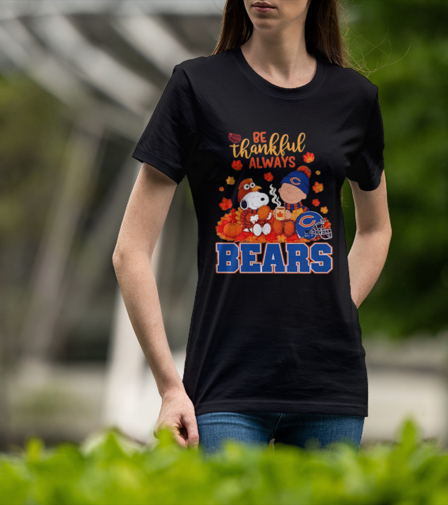 Be Thankful Always Snoopy And Charlie Brown Bears T-Shirt
