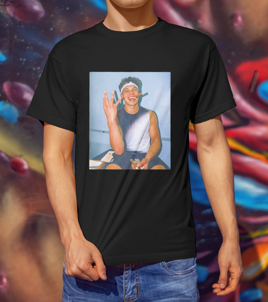 Ben Shelton Smoking Cigar Hand Gesture Victory Celebration T-Shirt