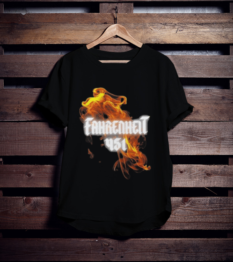 Fahrenheit 451 I'm With The Banned Books World Tour 2026 Flames T-Shirt