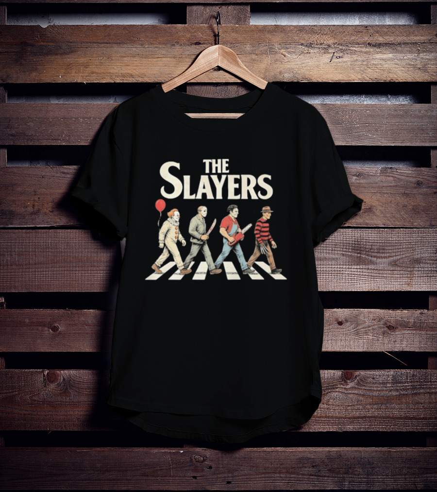 The Slayers Horror Characters Abbey Road Halloween T-Shirt