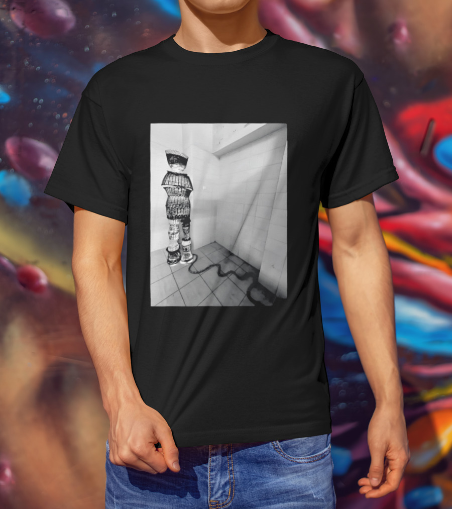 Calgary AeroMexico Airlines Winter Wonderland Robotic Figure In Monochrome Tile Room T-Shirt