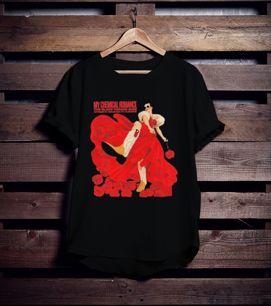 My Chemical Romance The Black Parade 2026 San Antonio September 12 Aladome Flower Dress Cowboy Boots T-Shirt