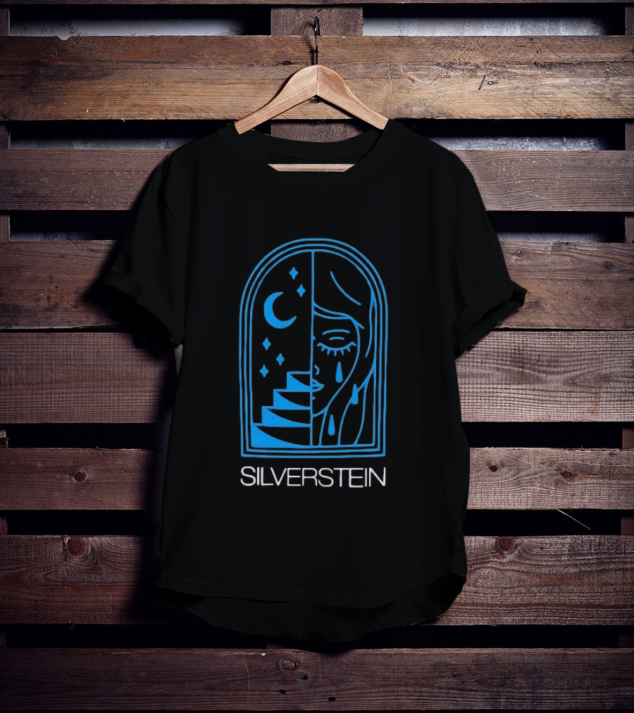 Silverstein Moon Crying Face Stairs Crescent Window T-Shirt