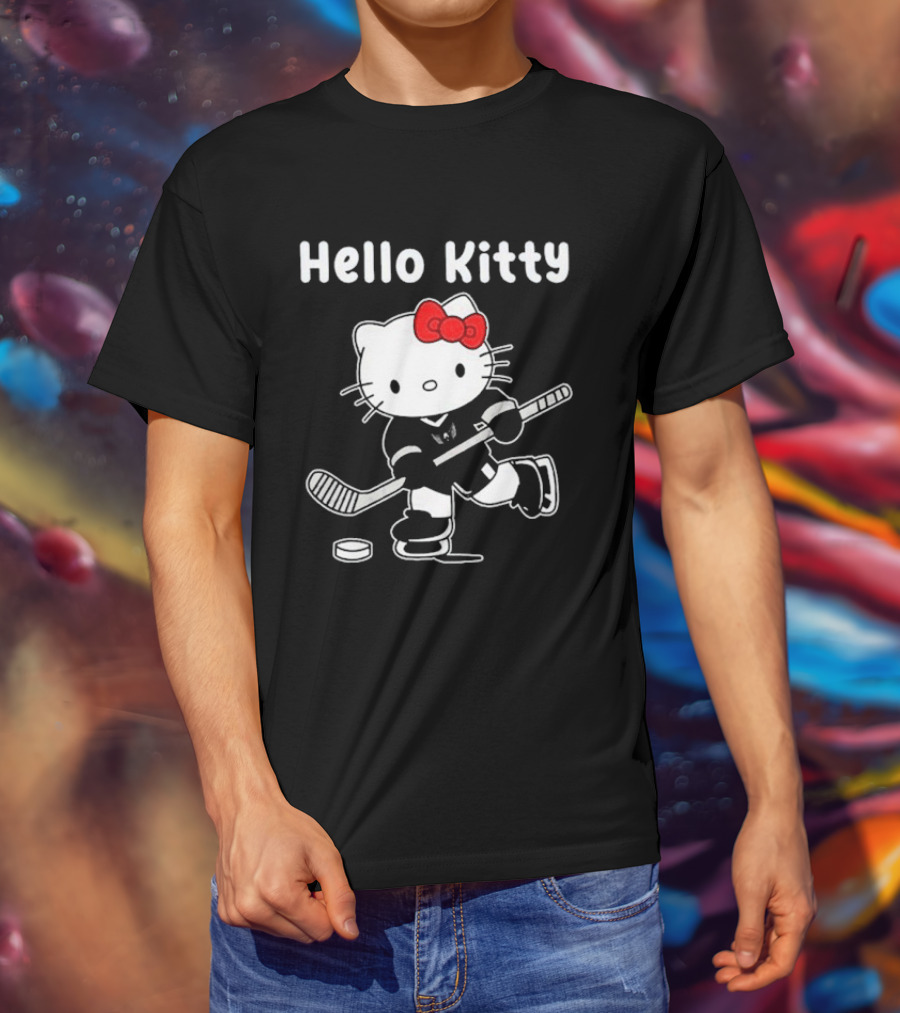 Hello Kitty Washington Capitals Hockey Team Collaboration T-Shirt