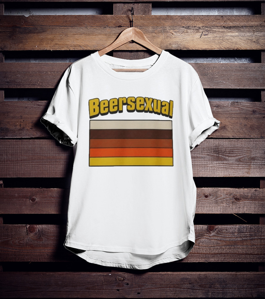 Beersexual Striped Flag With Bold Earth Tones T-Shirt