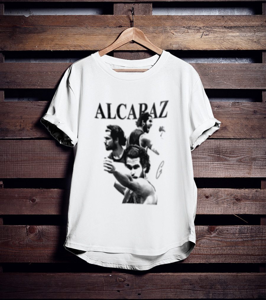 Alcaraz Tennis Player Silhouette US Open Champion T-Shirt