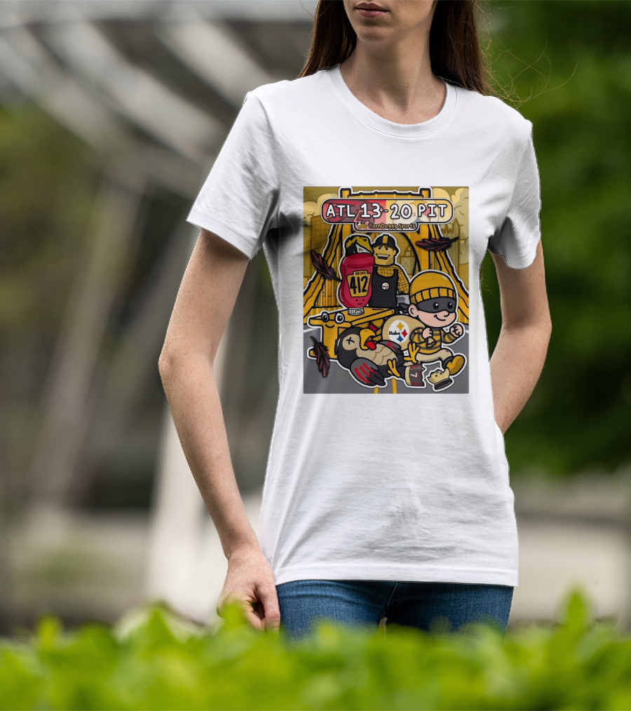 ATL 13 20 PIT CornDoggy Sports With Heinz 412 And Steelers Fan T-Shirt