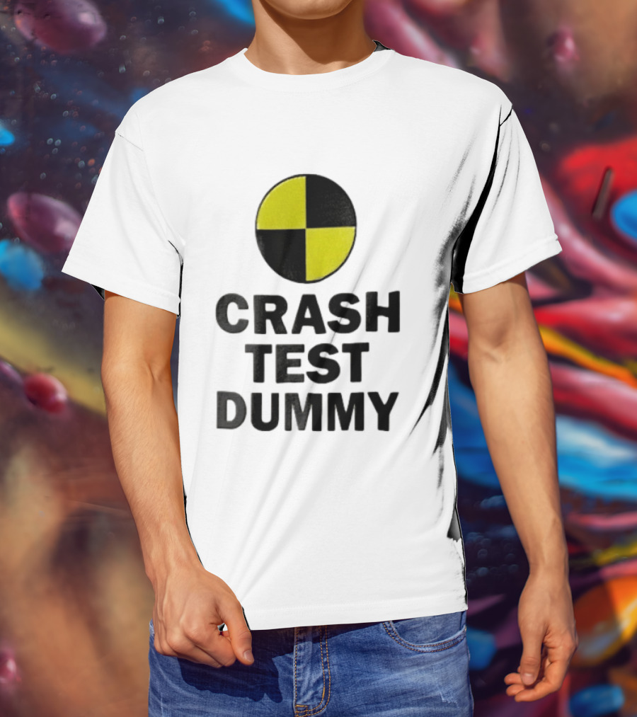 Crash Test Dummy Yellow Black Checkerboard Marker T-Shirt