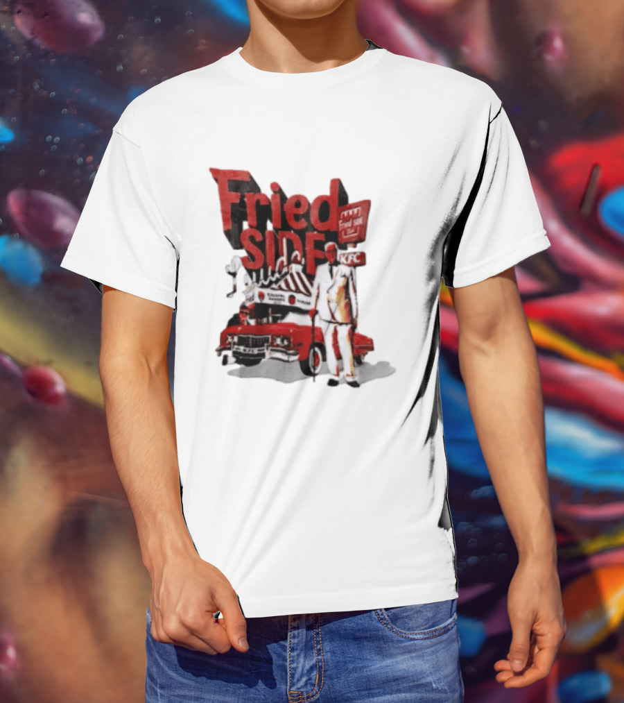 Fried Side Club KFC Colonel Sanders Kentucky Fried Luude Car T-Shirt