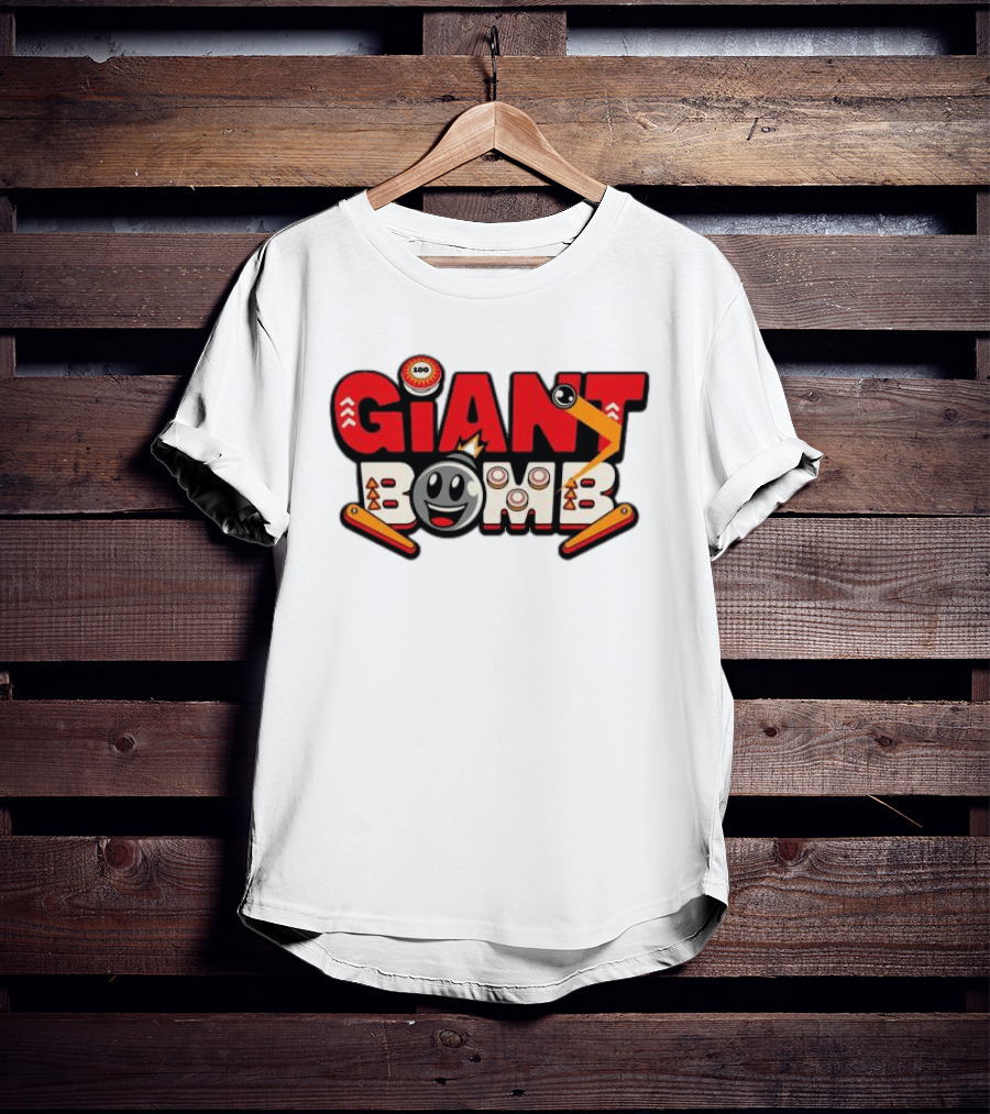 Giant Bomb Pinball Arcade Game Logo Retro Style Hat T-Shirt