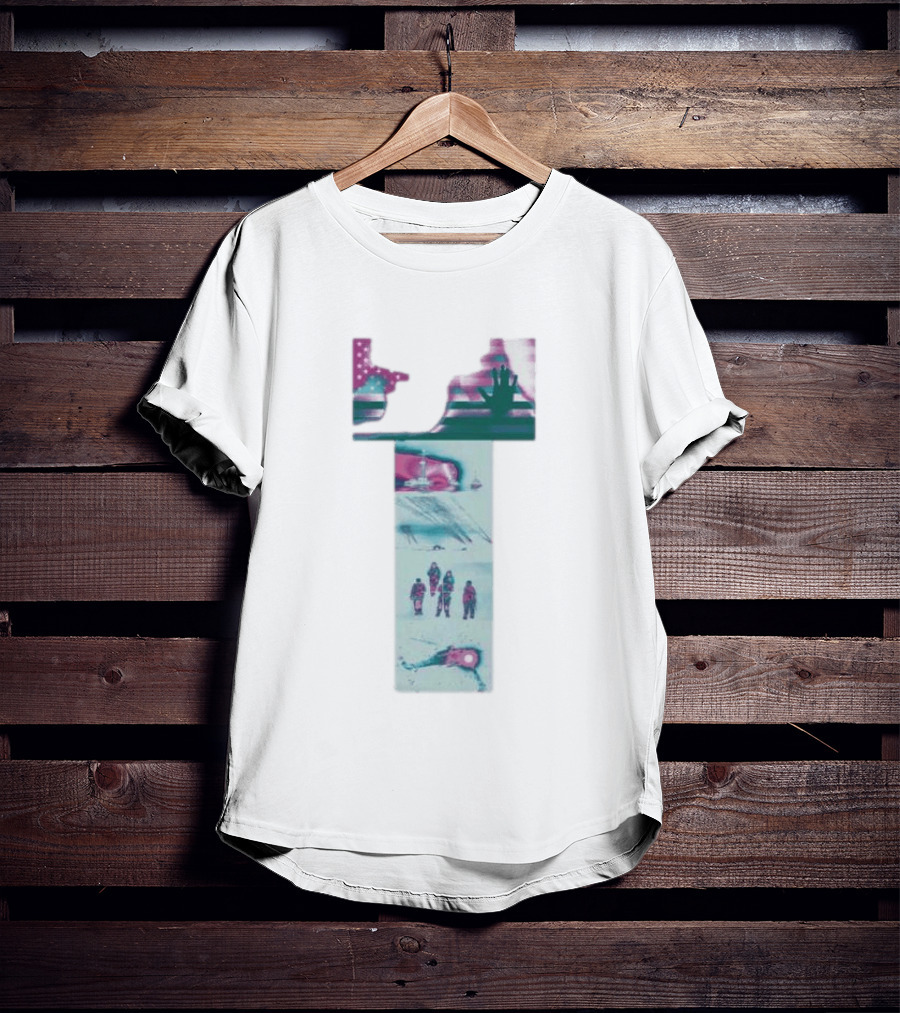 Hydeforce Taxpayer White Patriotic Exploration Flag And Arctic Adventure Scene T-Shirt