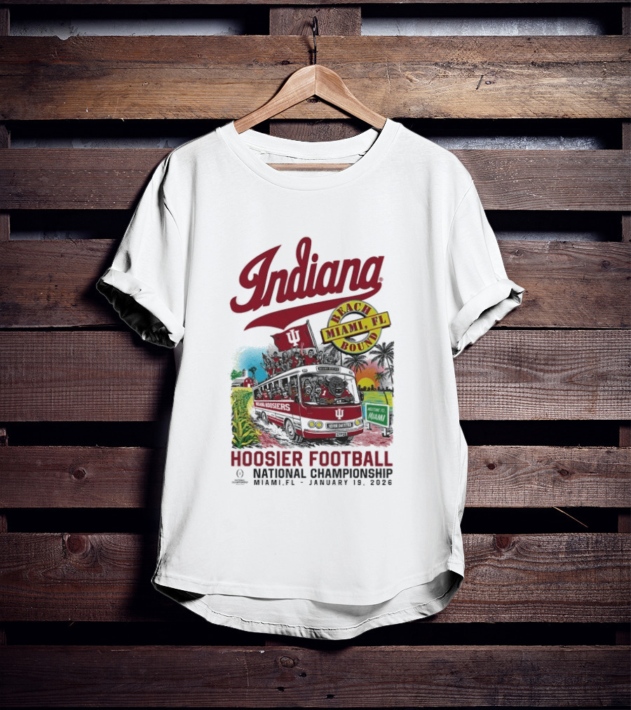 Indiana Hoosiers Football National Championship Beach Bound Miami FL January 2026 T-Shirt