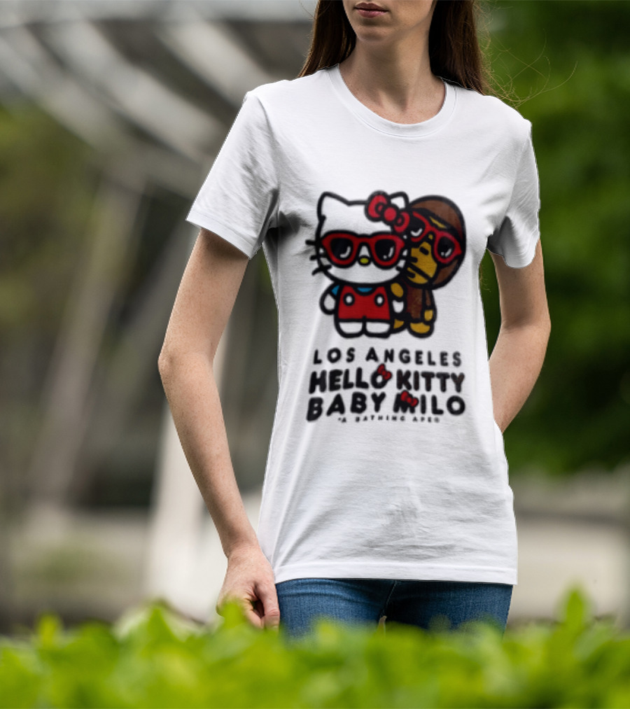 Los Angeles Hello Kitty Baby Milo A Bathing Ape Collaboration T-Shirt