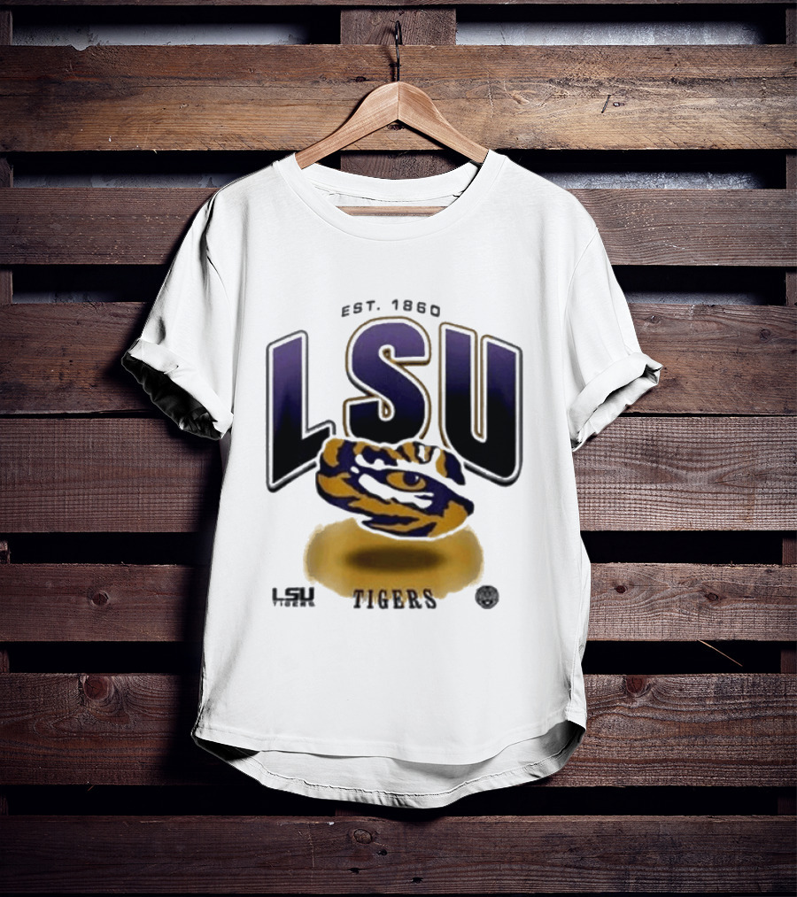 LSU Tigers Est. 1860 Bold Letter Tiger T-Shirt
