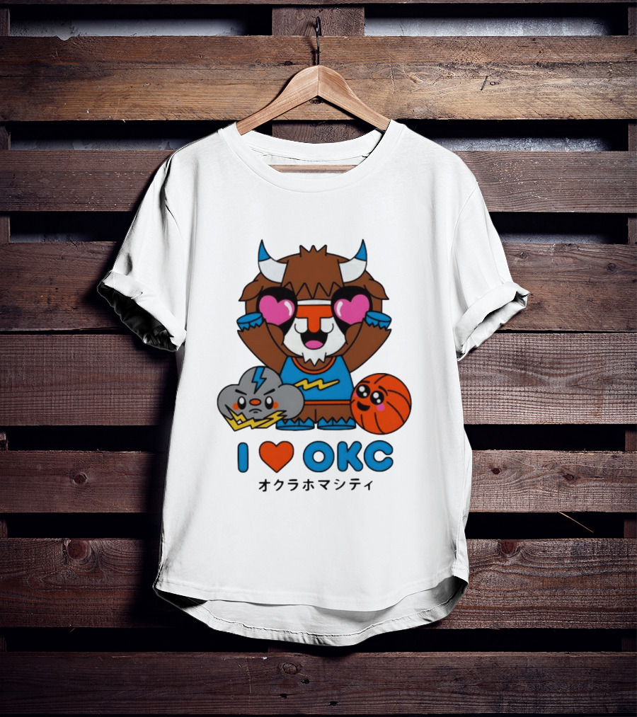 Oklahoma City Thunder Love OKC Basketball Thunderbolt T-Shirt
