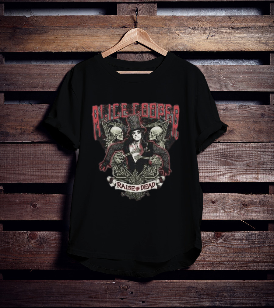 Alice Cooper Raise The Dead Skeleton Vintage Music T-Shirt