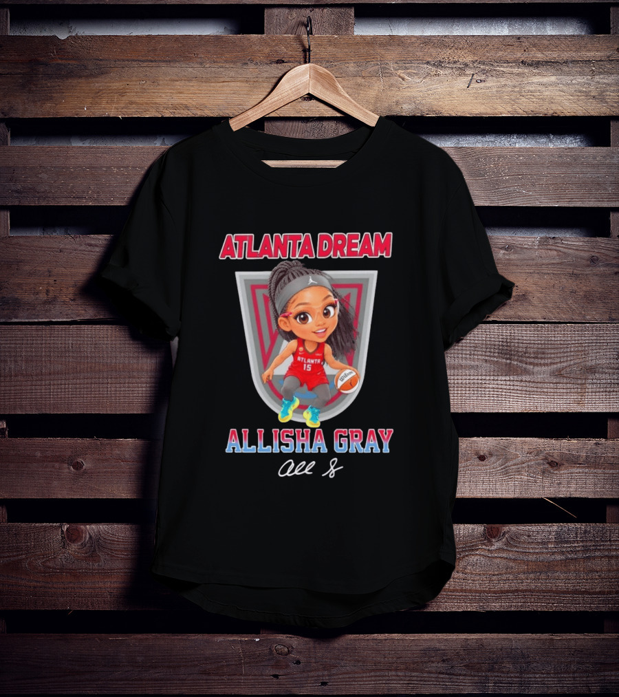 Allisha Gray Atlanta Dream 15 Chibi Character Fan T-Shirt